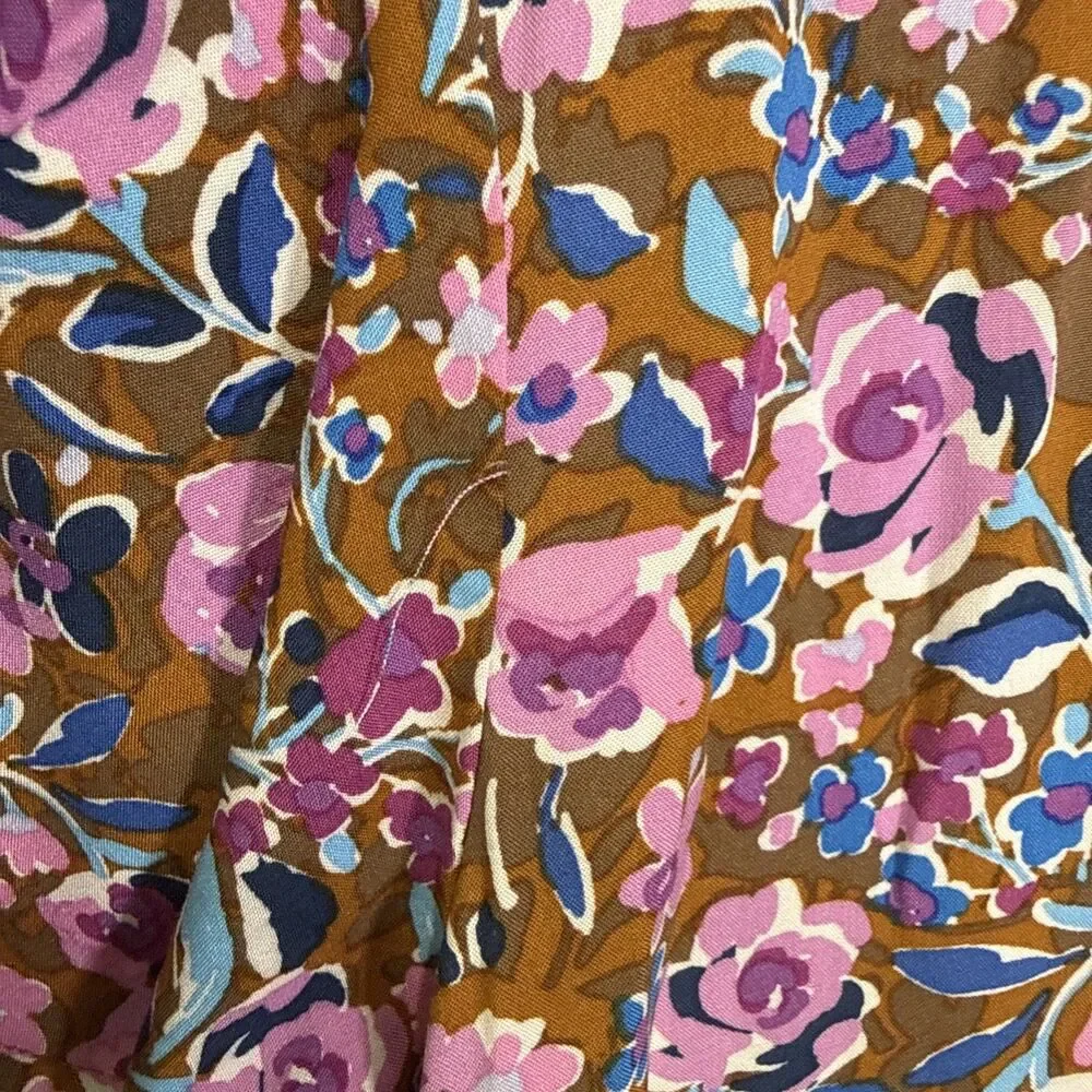 J. Crew Factory Floral Tiered Maxi Dress Size 2 Flowy Lightweight  Purple